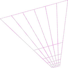 Abstract transparent grid shape element.