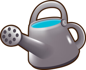 Cute gardener tools equipment 3d cartoon and game style