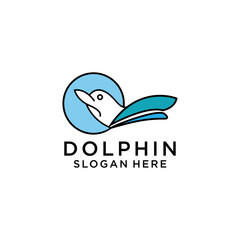  dolphin logo  vector  template vector