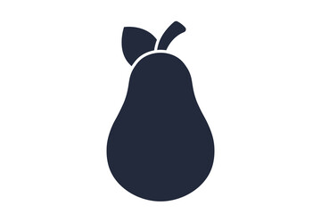 Pear icon. Vector illustration. Flat style element.