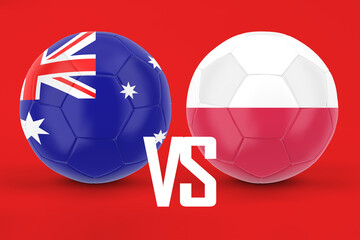 Fototapeta premium Australia VS Poland Football