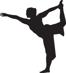 silhouette of a yoga