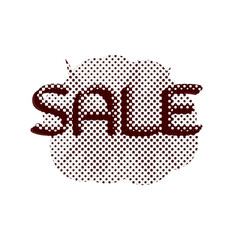 Abstract transparent halftone grunge sale sticker element.