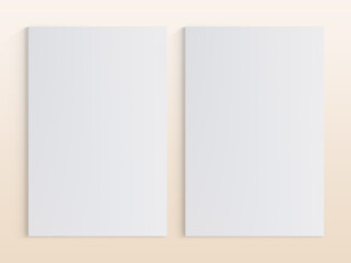 2 canvas on wall mockup template