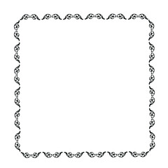 Frame in vintage style with ornament elements, art, pattern, background, texture, template Vector illustration eps 10, Art.