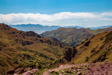 majestic mountains of kazakhstan, hills, forest, autumn