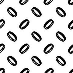 Bangle Icon Seamless Pattern, Rigid Bracelet Jewelry Icon