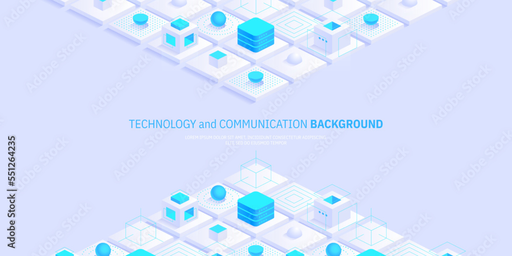 Poster futuristic abstract technology and communication network background. conveying connectivity, complex