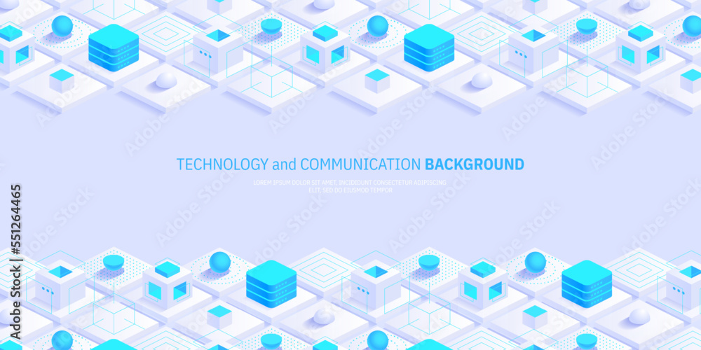 Poster futuristic abstract technology and communication network background. conveying connectivity, complex