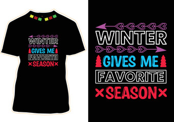 Winter Quotes T-shirt Design