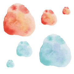 Watercolor hand painted colorful spots. Bbackground for design, decor, banners, icons.