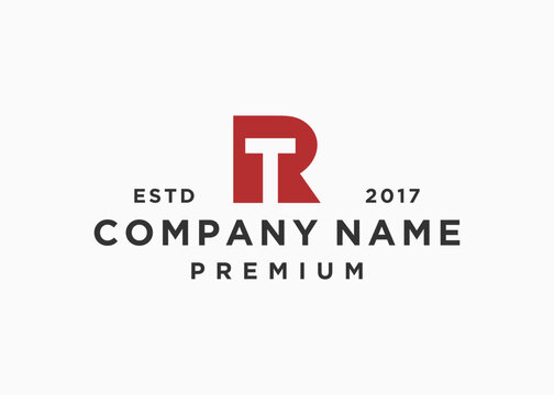 initials letter rt logo design vector illustration template