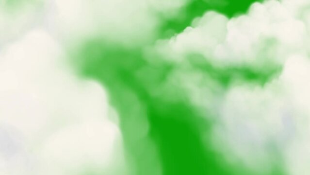 Transition - The motion of the cloud closing and opening on a green screen. landscape