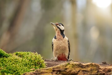The great spotted woodpecker (Dendrocopos major)