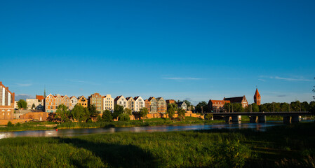 Naklejka premium panorama of the city of malbork poland europe