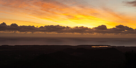 Sunrise with clouds in autumn in Mallorca