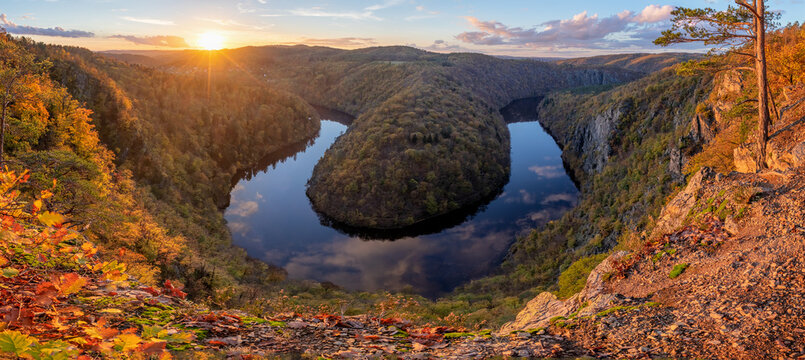 Beautiful viewpoint Maj, Lookout Maj, near Teletin, Czech Republic.