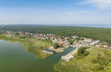 Kąty rybackie, a town on the coast of the Baltic Sea, northern Poland - obrazy, fototapety, plakaty