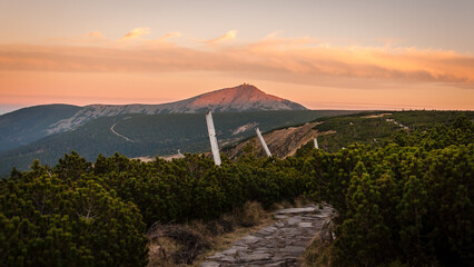 Poland - View of the Sniezka mountain