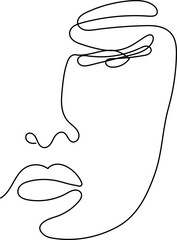 Outline Woman Face