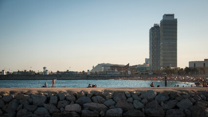 Normal day at Barcelona beach