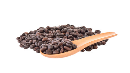 roasted coffee beans on transparent png