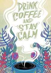 Drink coffee illustration