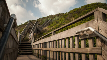 Block Island bluffs stairs, Rhode Island