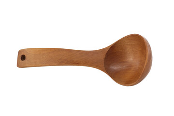 Wooden spoon isolated on transparent background