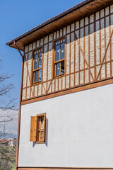 Traditional Ottoman house in Safranbolu. Safranbolu UNESCO World Heritage Site. Old wooden mansion turkish architecture. Wooden ottoman mansion