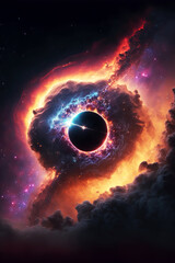 Volatile black hole in space