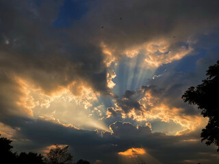 sunset in the clouds