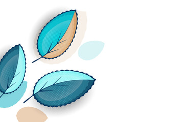 Abstract decorative leaves, modern cover design. Vector