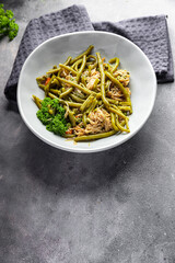 rice noodles, green bean, vegetable, asian food delicious snack healthy meal food snack on the table copy space food background rustic top view