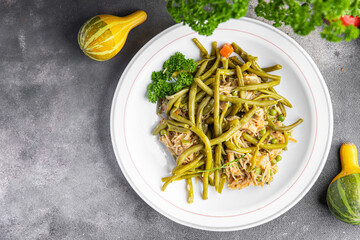 rice noodles, green bean, vegetable, asian food delicious snack healthy meal food snack on the table copy space food background rustic top view
