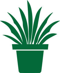 Plant icon, Potted plant outline icon vector