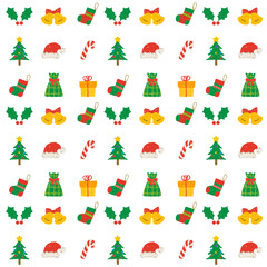 手描きのクリスマスイラストのパターン