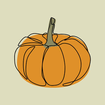 illustration of a pumpkin outline