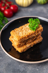 fish stick seafood deep fried snack meal food snack on the table copy space food background rustic top view