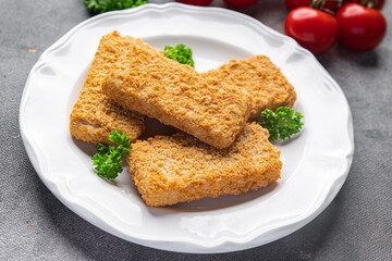 fish stick seafood deep fried snack meal food snack on the table copy space food background rustic top view
