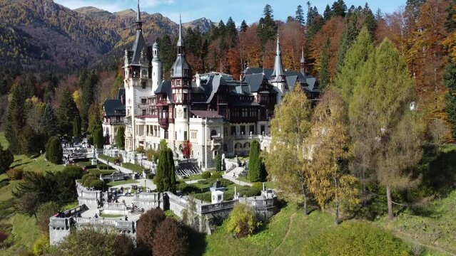 Castel peles Romania autumn
