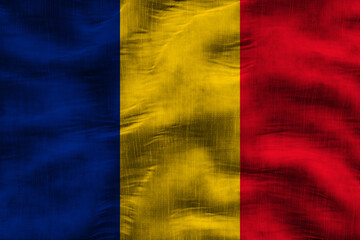 National flag  of Romania. Background  with flag  of Romania