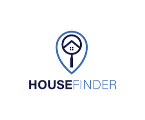 House Finder Business Realty Agent Logo Design Template
