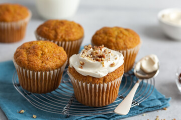 delicious carrot and nuts cupcake