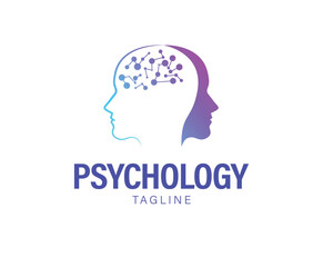 Psychology Medical Clinic Service Logo Design Template