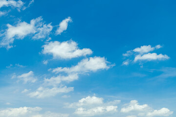 Obraz na płótnie Canvas Background of blue sky and white clouds