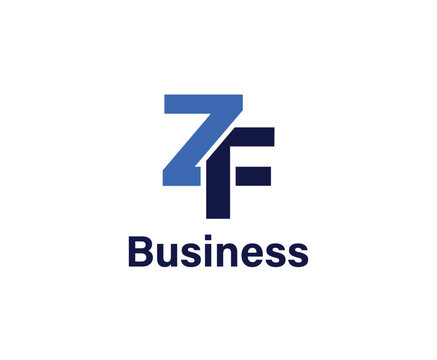 Simple Initial Letter ZF Logo Design Template