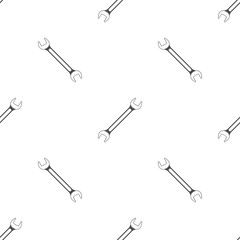 Wrench seamless background. Spanner pattern for your website design, app or UI. Vector eps 10.