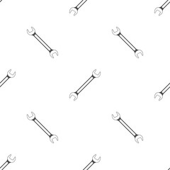 Wrench seamless background. Spanner pattern for your website design, app or UI. Vector eps 10.