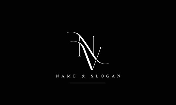 VN, NV, V, N abstract letters logo monogram